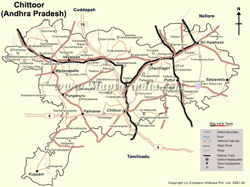 Map of Tirupati